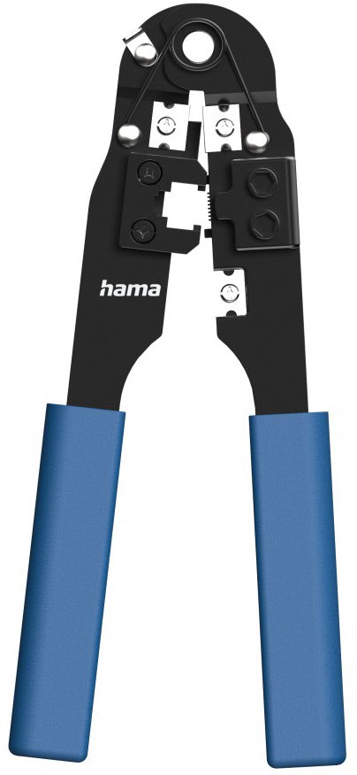 Crimpzange für Netzwerkkabel blau/schwarz