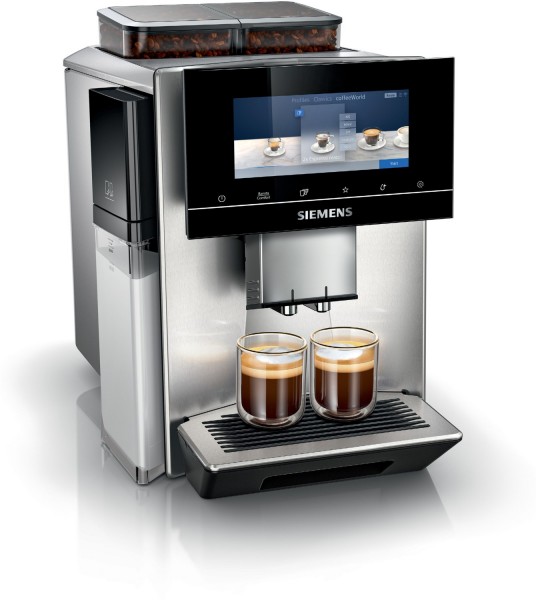 TQ907RZ3 Kaffee-Vollautomat edelstahl, Milchbehälter, Latte Macchiato/Cappuccino/Milchkaffee, Keramik-Mahlwerk, 19 bar