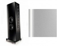 Solitaire S 540 /Stück Stand-Lautsprecher hochglanz arktis silber/elox silber