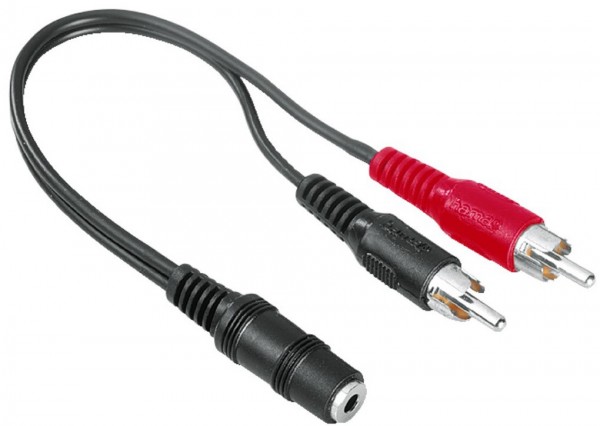 2 Cinch-Stecker/ 3,5-mm-Kupplung