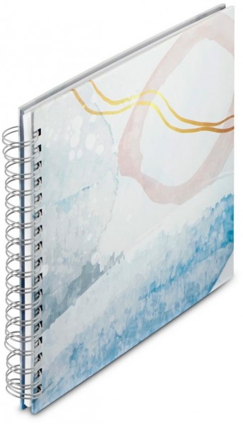 Spiral-Album Watercolor 28x24cm blau