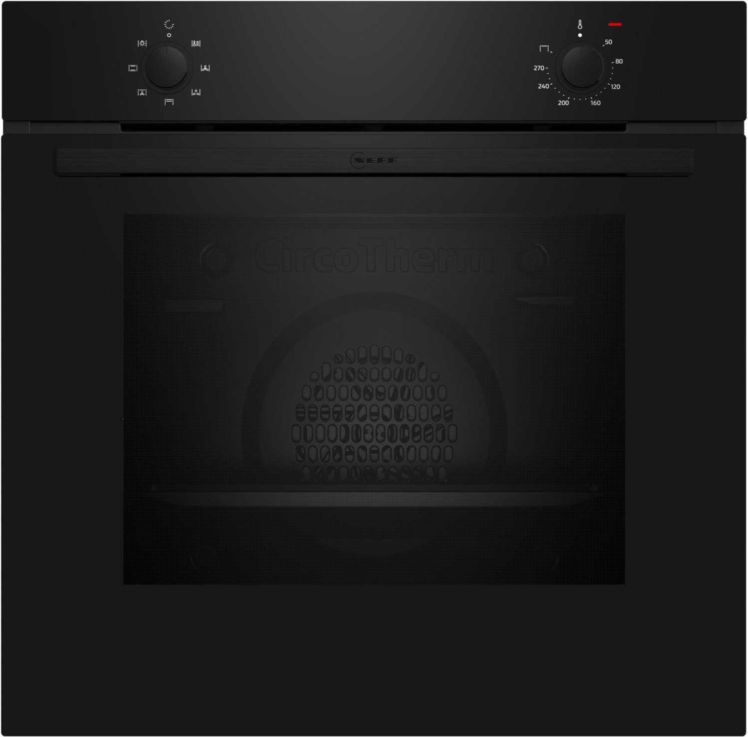 Image of B1DCA0AK0 Einbaubackofen schwarz, 71 l, schnelles Vorheizen, 59,4 cm breit, A