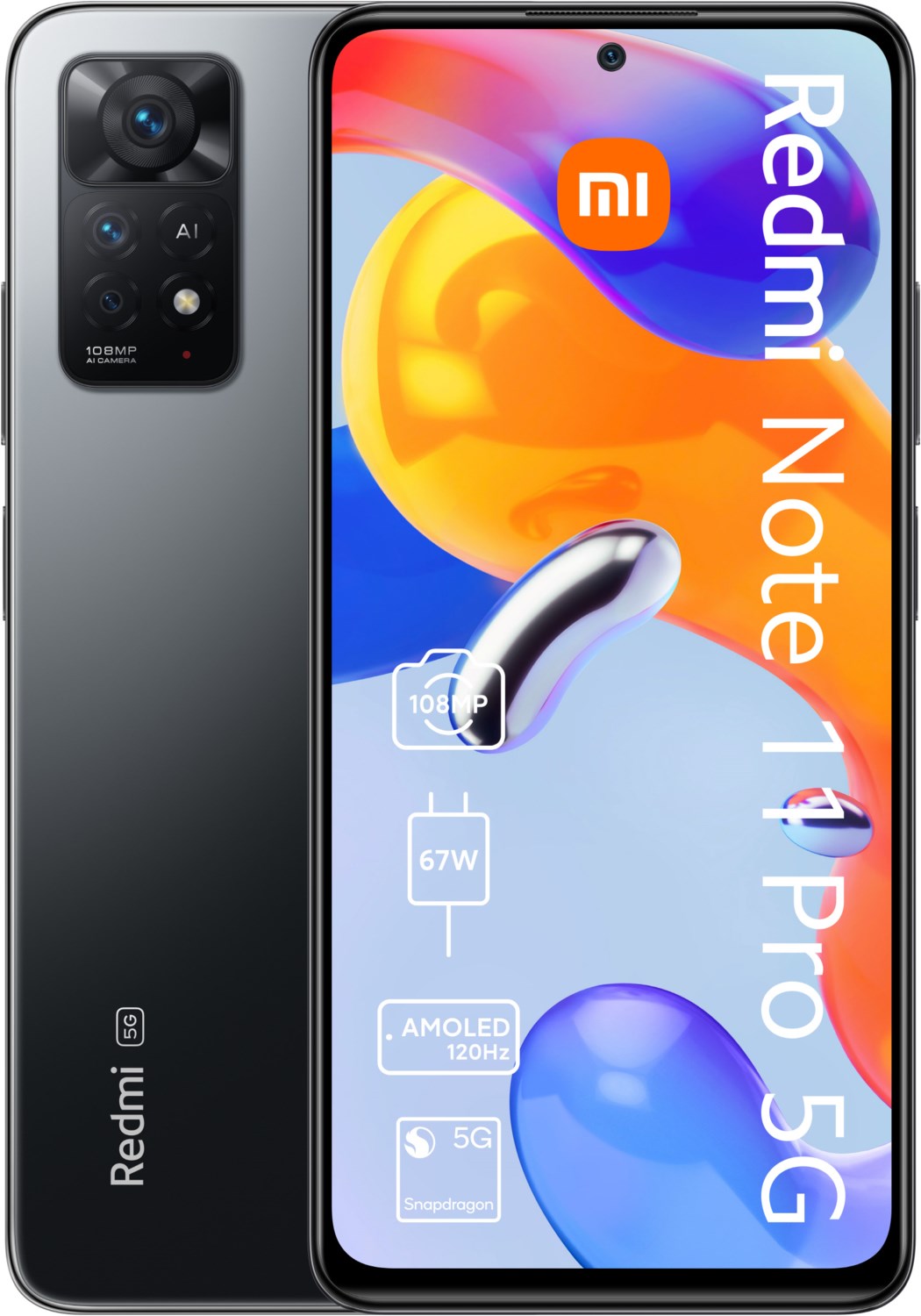 Xiaomi Redmi Note 11 Pro 5G (6GB+128GB) Smartphone graphite gray 