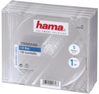 CD-Box/ Leerhüllen 5er Set transparent