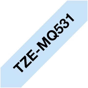 TZe-MQ531 (12mm) Schriftband schwarz/pastellblau