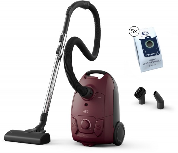 AB51C1DR5B Bodenstaubsauger dark red, 209 W, mit Beutel, 3 l Staubvolumen, 8,5 m Reichweite