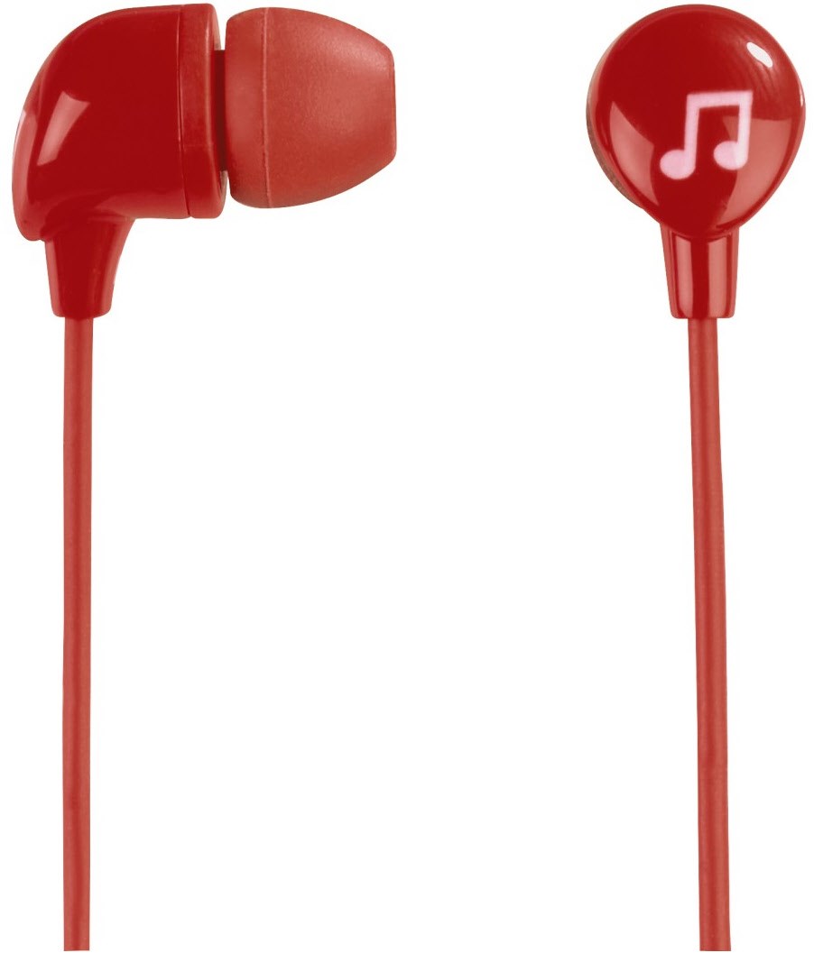 In-Ear-Headset In-Ear-Kopfhörer mit Kabel rot