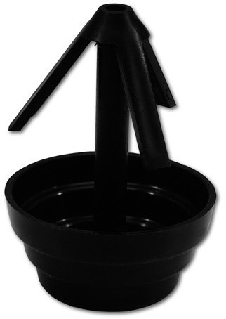 Mastkappe dreistufig schwarz