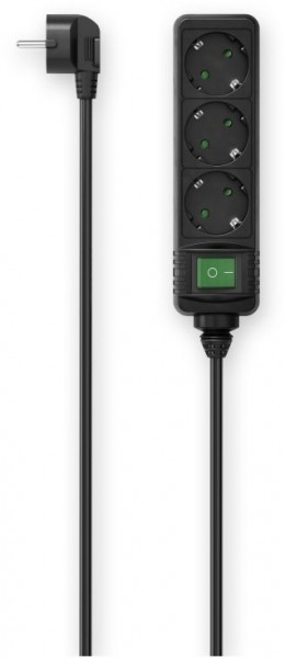 Steckdosenleiste 3-fach (1,4m) schwarz