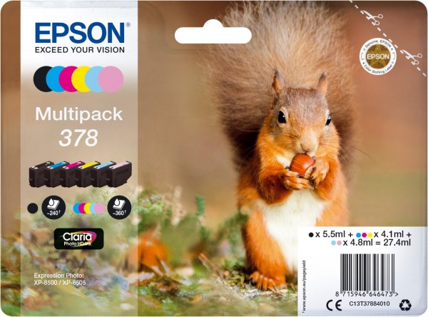 378 Claria Photo HD Multipack 6-farbig