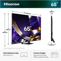 65U7DS Pro 164 cm (65") Hi-QLED MiniLED-TV anthrazit