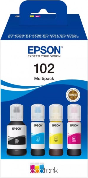 102 EcoTank Multipack Nachfülltinte 4-farbig