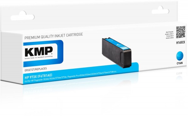 H165CX (7.000 S.) Tintenpatrone ersetzt HP 973X (F6T81AE) cyan