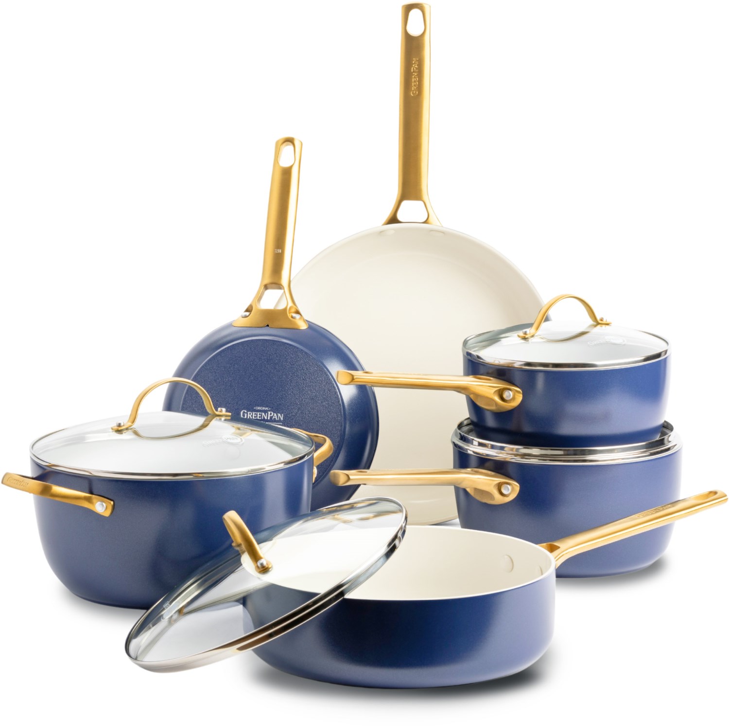 GreenPan Padova Topf- und Pfannenset 10-teilig Oxford Blue