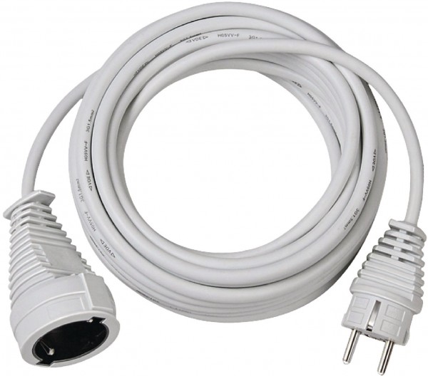 Schuko-Verlängerungskabel (3m) weiß