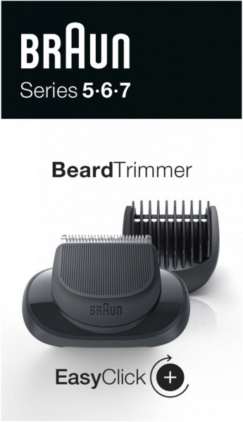 Braun S5-7 Aufsatz Barttrimmer Beard-Trimmer Rasierer-Zubehör schwarz Easy  Click