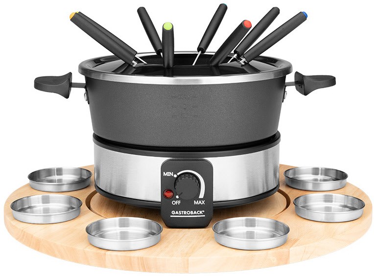 Fondue Set silber