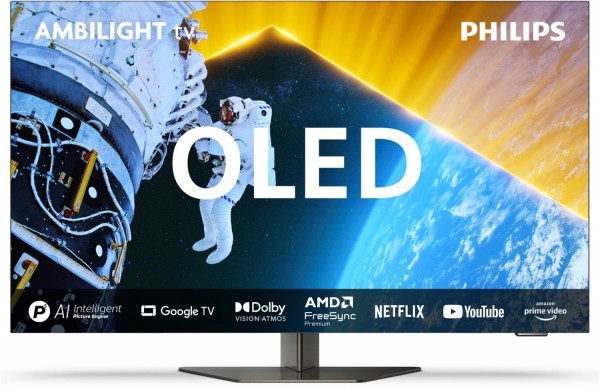 65OLED809/12 164 cm (65") OLED-TV, 4K Ultra HD, Smart-TV, 120 Hz, DVB-T2/DVB-C/DVB-S2, Sprachsteuerung