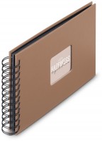 Spiral-Album Fine Art 24x17cm 50 schwarze Seiten braun