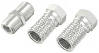 SAT-Adapter-Set 2x F-Stecker>F-Kupplung/F-Kupplung