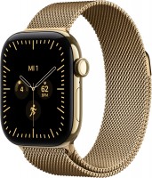 Apple Watch Series 12 (42mm) GPS+5G Smartwatch Titan mit Milanaise Armband brilliantgold/brilliantgold