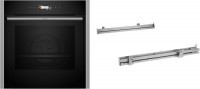 BMK5430CR Einbaubackofen bestehend aus B54CR31N0 + Z1608BX0 edelstahl, 71 l, Pizza-Stufe, schnelles Vorheizen, Hefeteig-Gärstufe, Brotback-Stufe