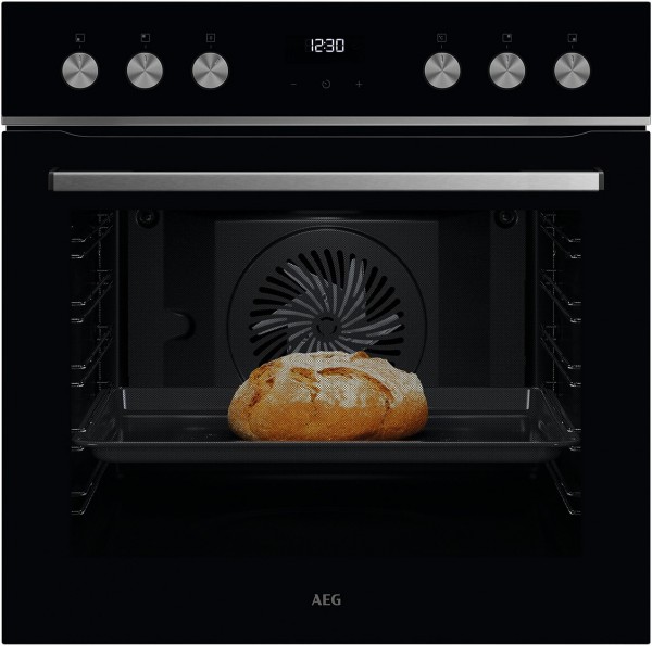 OA5AE20AB Einbau Elektro-Herd schwarz, 71 l, Pizza-Stufe, Heißluftgrill, 59,5 cm breit, A+, Serie 5000