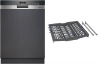 SN55ESS1BD Teilintegrierter Einbau-Geschirrspüler 60 cm bestehend aus SN55ES00BD + SZ36DX04 gebürsteter Stahl