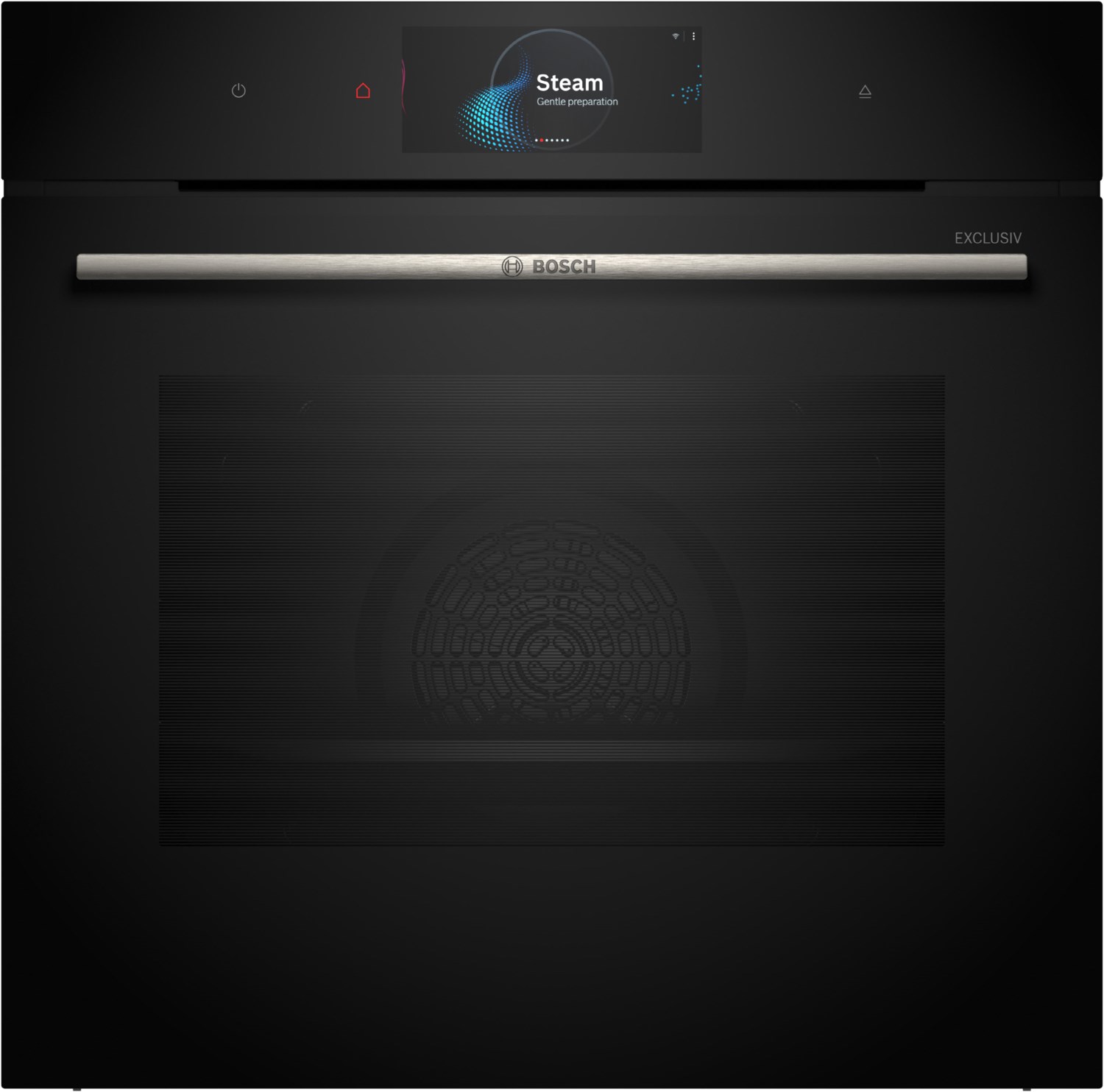HSG738DB1 Elektro-Backofen mit Dampfgarer schwarz, 71 l, Pizza-Stufe, Dörren, Back-Automatik, schnelles Vorheizen, Hefeteig-Gärstufe