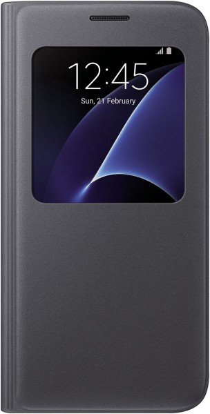 S-View Cover für Galaxy S7 schwarz