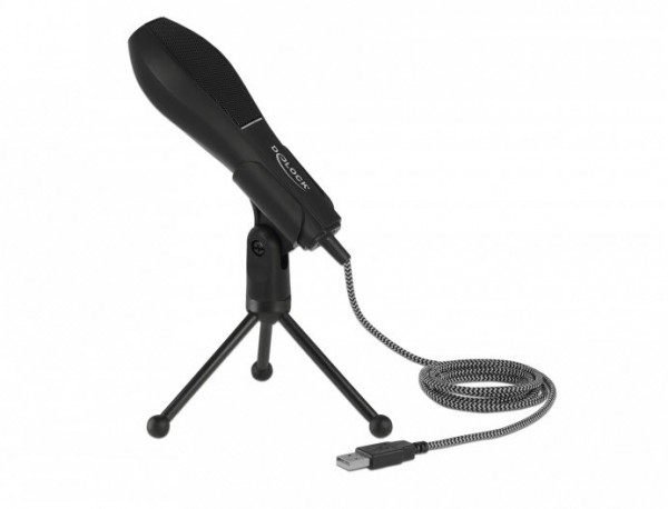 USB Mikrofon mit Tischständer schwarz