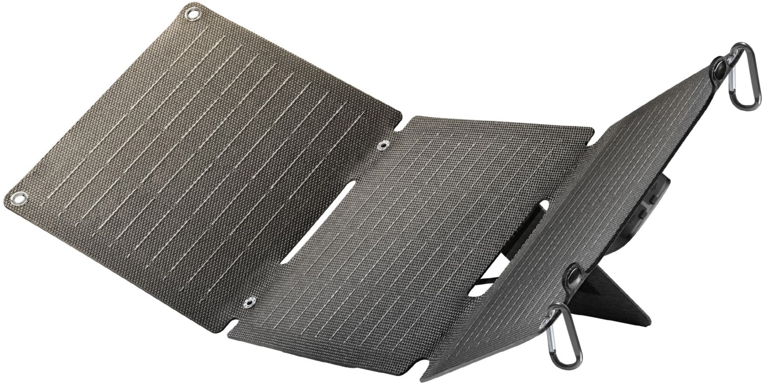 Dual Port Solar Charger (20W) grau