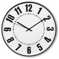 Formentera Wanduhr schwarz/weiss