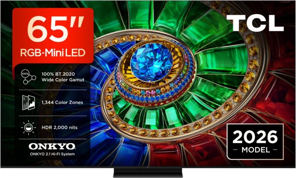 65RM7L 164 cm (65") RGB-Mini LED TV, 4K Ultra HD, Smart-TV, 120 Hz, DVB-T2/DVB-C/DVB-S2, Sprachsteuerung