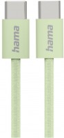 Ladekabel Fabric (1m) USB-C>USB-C grün