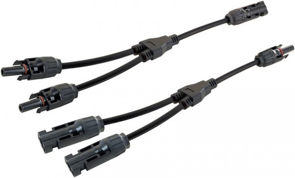 Solarstecker 2in1 Adapterkabel (20cm) (2Stk.) schwarz