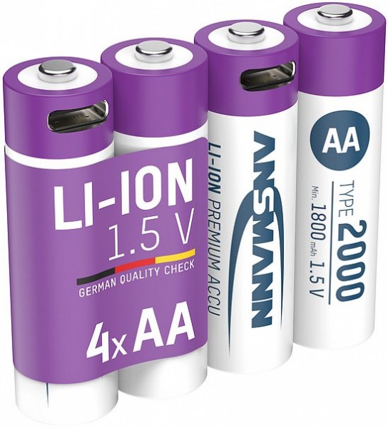 Li-Ionen Mignon AA (1.800mAh) 4er Akku