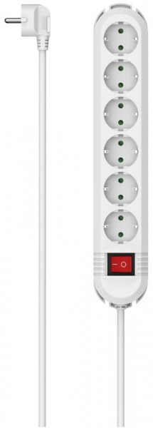 Steckdosenleiste 6-fach (2m) weiss