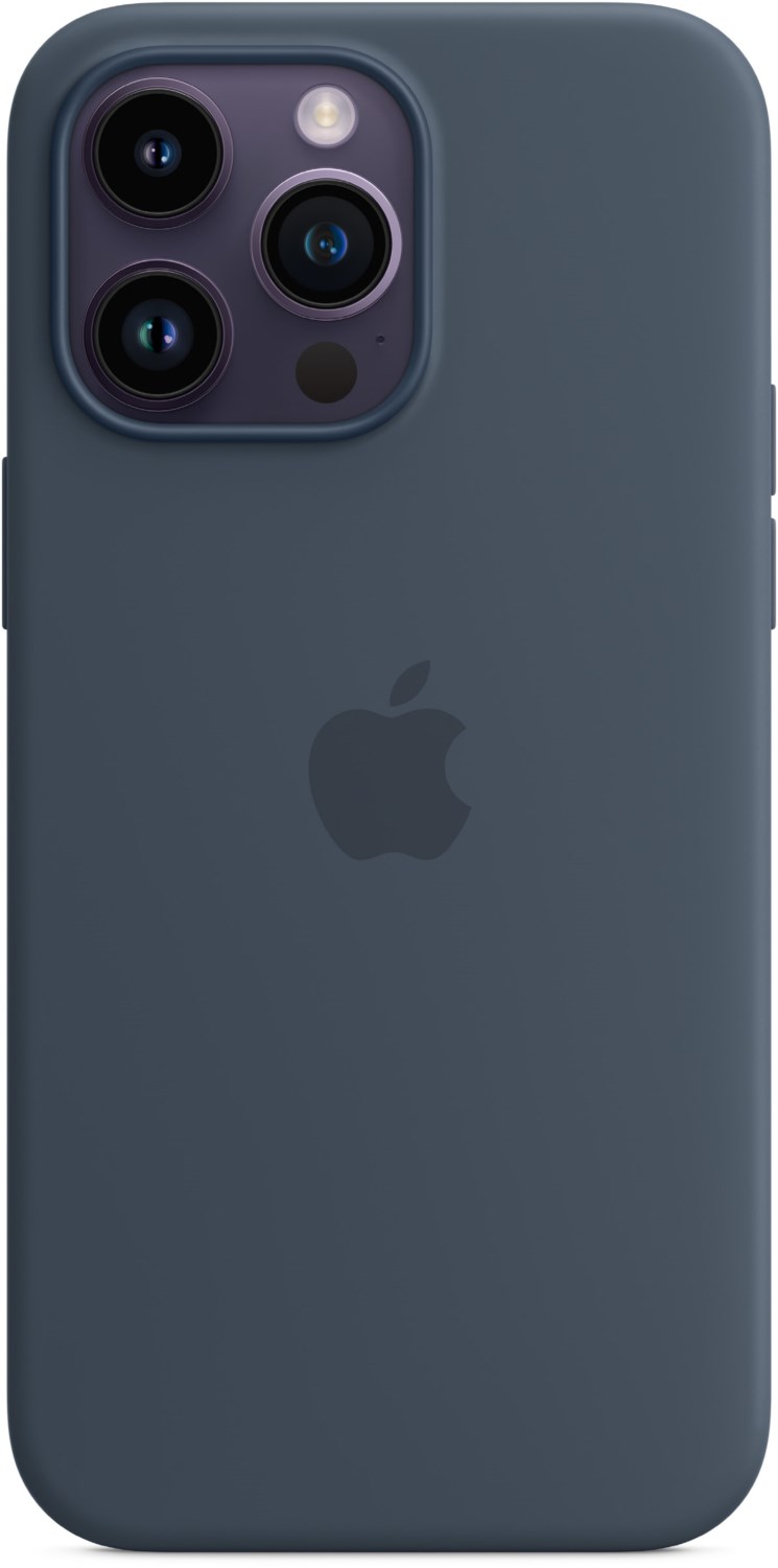 Silikon Case mit MagSafe für iPhone 14 Pro Max sturmblau