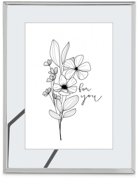 Porträtrahmen Flowers 10x15cm silber