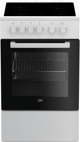 FSS 57000 GW Elektroherd mit Glaskeramikfeld weiss, 60 l, 50 cm breit, A, 4 Kochzonen