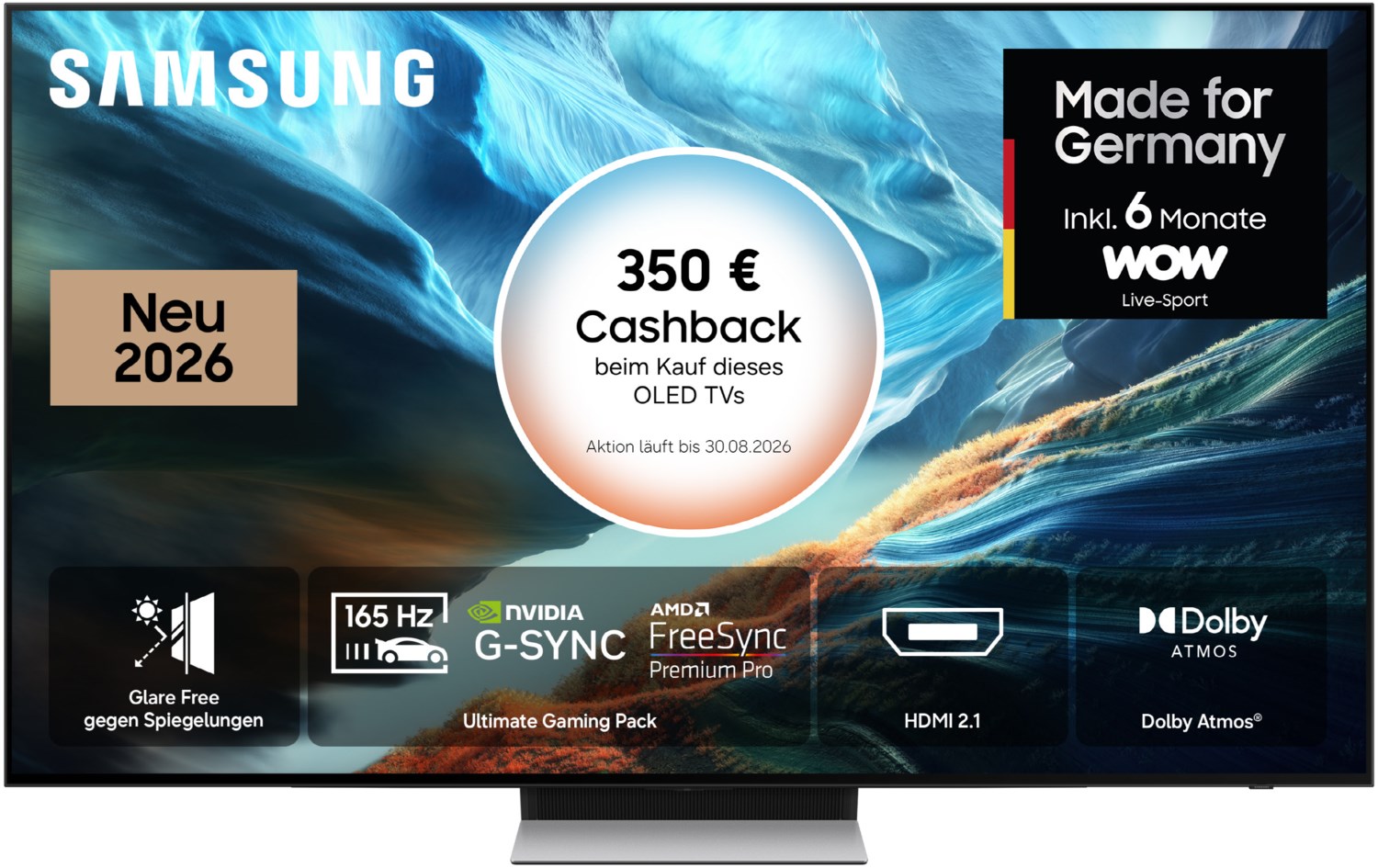 GQ77S93HAT 195 cm (77") OLED Vision AI Smart TV graphitschwarz, 4K Ultra HD, 120 Hz, Sprachsteuerung