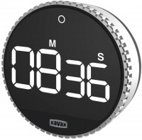 Küchentimer Rotation silber/schwarz