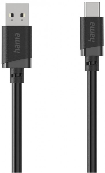 USB-A>USB-C Ladekabel (2m) schwarz