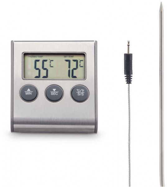 Fleischthermometer mit Kabelsensor für Grill/Backofen/zum Kochen