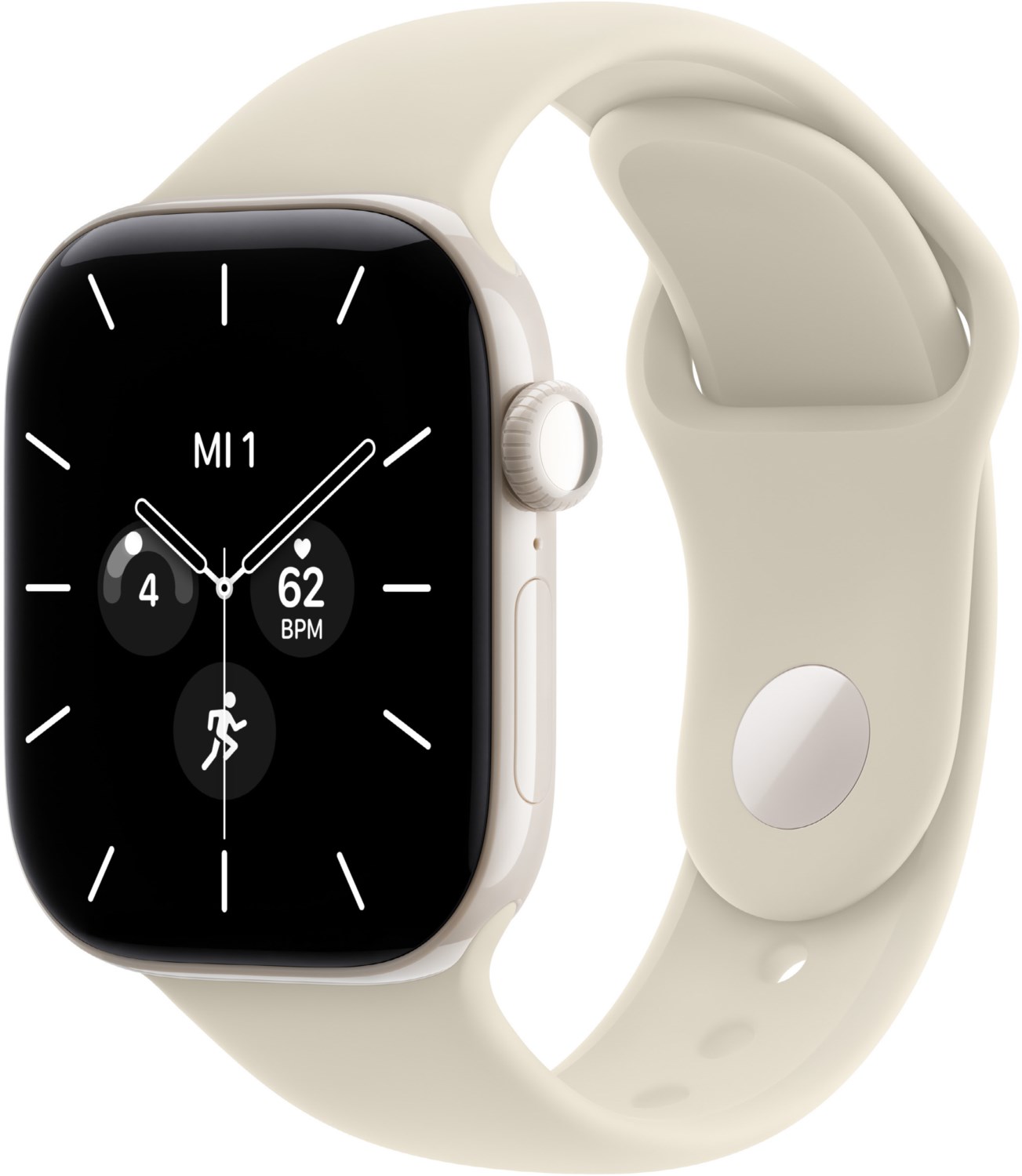 Apple Watch Series 12 (42mm) GPS+5G Smartwatch Keramik mit Sportarmband M/L perlweiß/sand