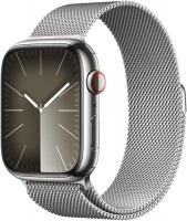 Watch Series 9 (45mm) GPS+4G Smartwatch Edelstahl mit Milanaise Armband silber/silber