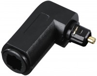 Toslink-Stecker - Toslink-Kuppl. 90 schwarz