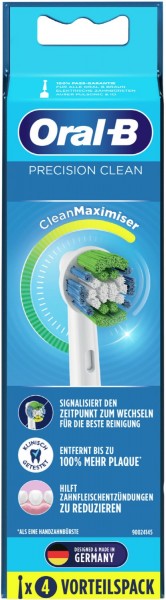 Precision Clean CleanMaximizer 4er Ersatz-Zahnbürsten weiß