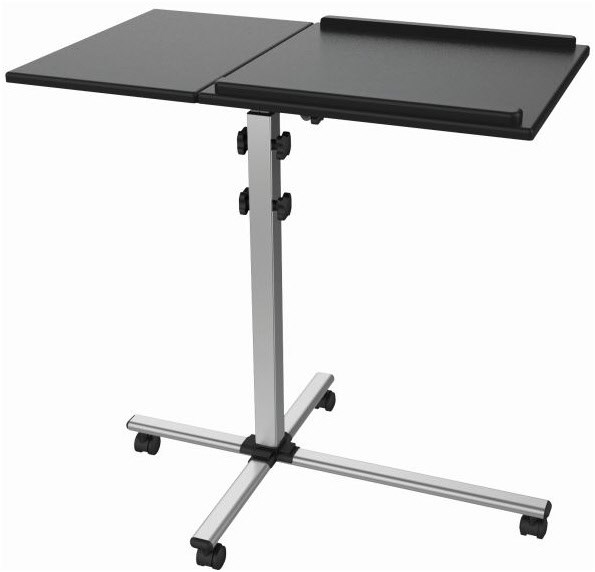 Rollwagen für Laptops/Projektoren silber/schwarz